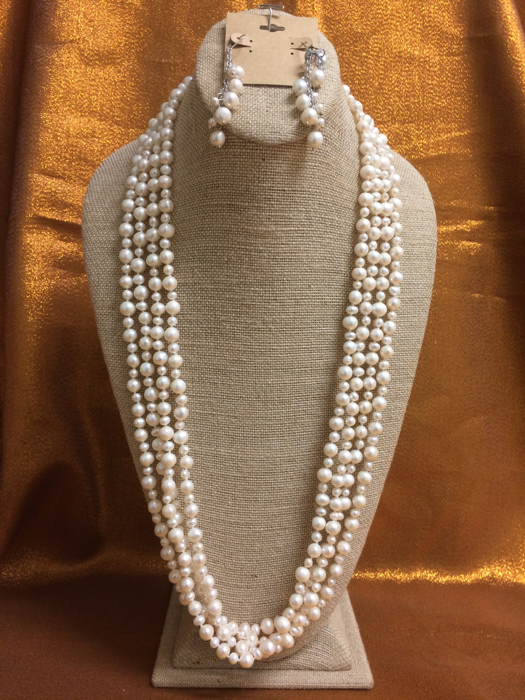 Thirtty Something Pearls Necklace Handmade