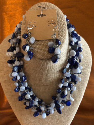 LACIE Lapis, & BLUE LACE AGATE HANDMADE NECKLACE