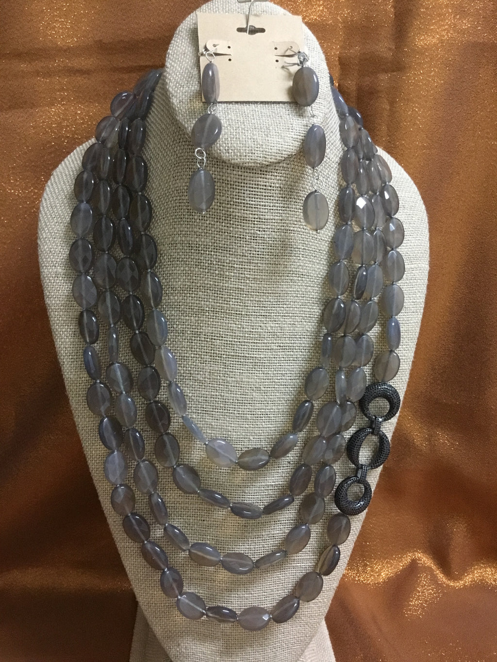 Ce Zee Gray, Agate Necklace Handmade